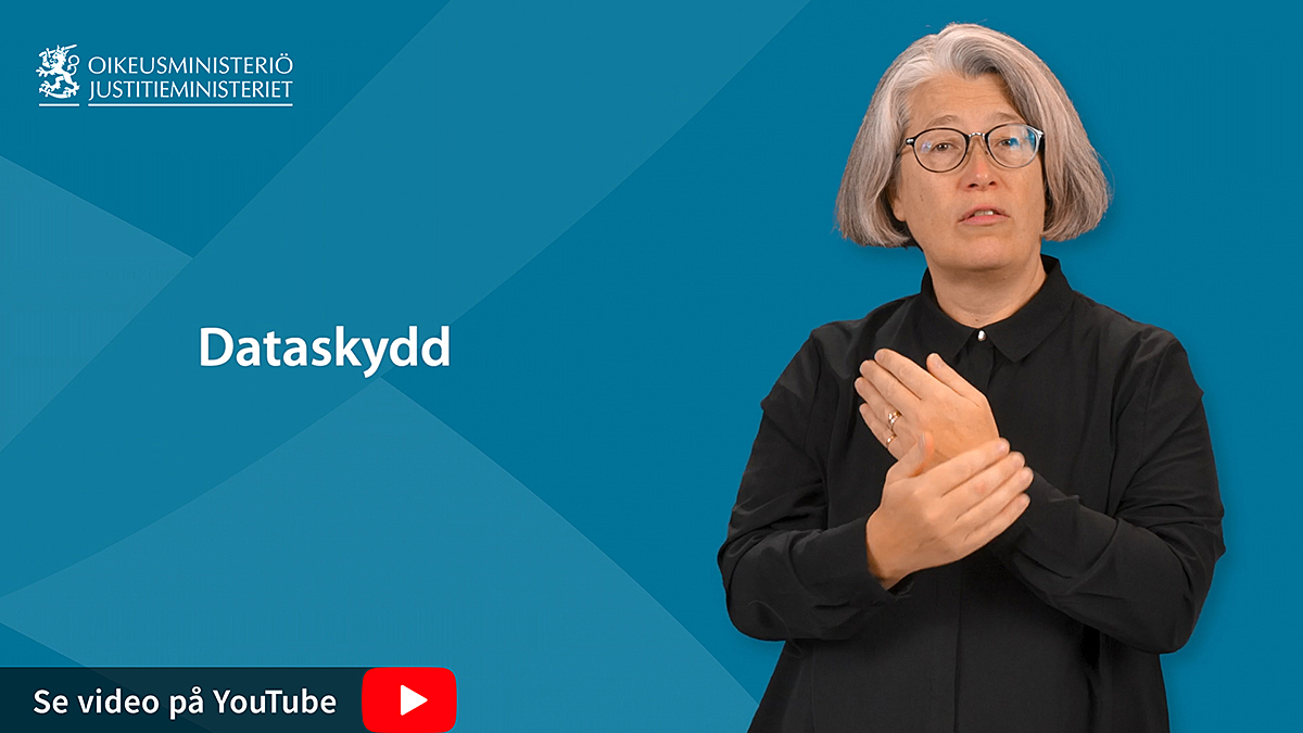 Dataskydd, se video på YouTube.